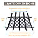 Pleasant Hearth - 1/2 in. steel grate- 21 in. 5 bar with ember retainer Grates Pleasant Hearth   