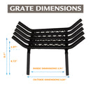 Pleasant Hearth - 1/2 in. steel grate- 21 in. 5 bar with ember retainer Grates Pleasant Hearth   