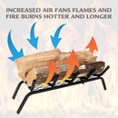 Pleasant Hearth - 1/2 in. steel grate- 24 in. 5 bar with ember retainer Grates Pleasant Hearth   