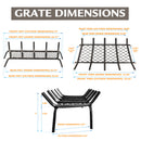 Pleasant Hearth - 1/2 in. steel grate- 27 in. 5 bar with ember retainer Grates Pleasant Hearth   