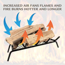 Pleasant Hearth - 1/2 in. steel grate- 27 in. 5 bar with ember retainer Grates Pleasant Hearth   