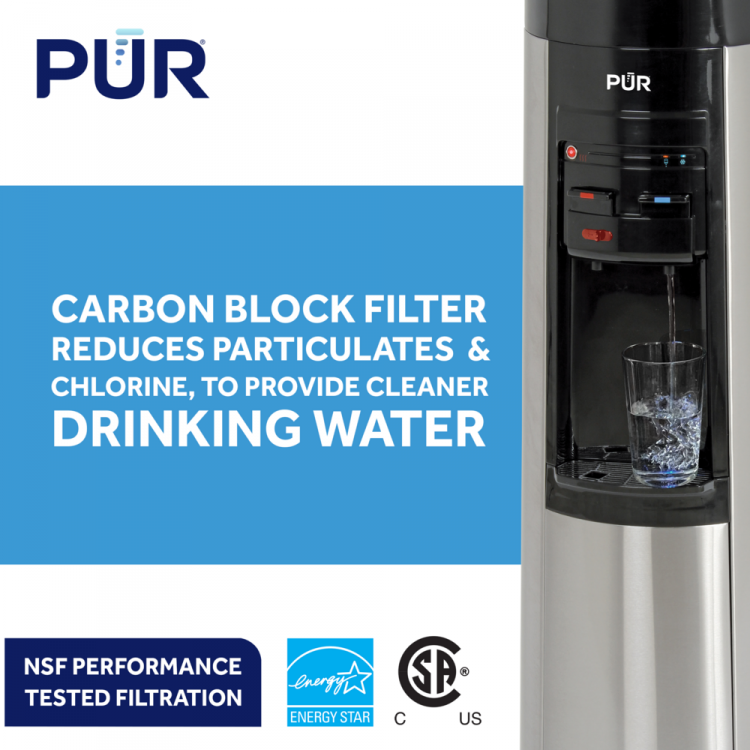 PUR® Bottleless Point-Of-Use Water Dispenser, Single Stage Filtration Bottleless Floor Standing Dispensers PUR®   