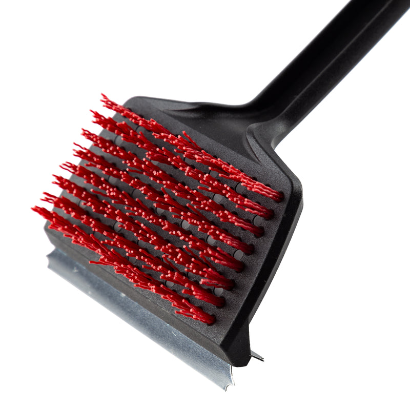 18" Flat Top Grill Brush w. Nylon Bristles and Stainless Steel Scraper Grill Accessories Dyna-Glo   