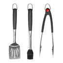 3PC Stainless Steel and Silicone Soft Touch Handles - Spatula, Basting Brush, Tongs Grill Accessories Dyna-Glo   