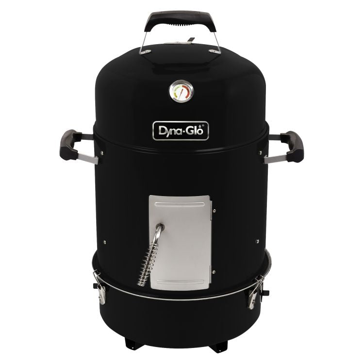 Compact Charcoal Bullet Smoker in High Gloss Black Smokers Dyna-Glo   