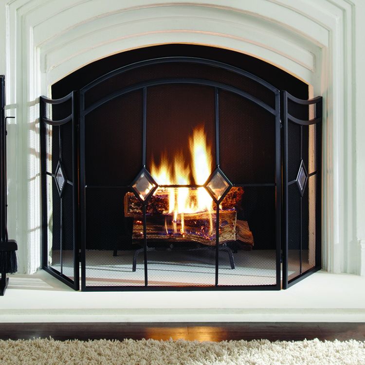 Pleasant Hearth - Diamond Fireplace Screen Fireplace Accessories Pleasant Hearth   