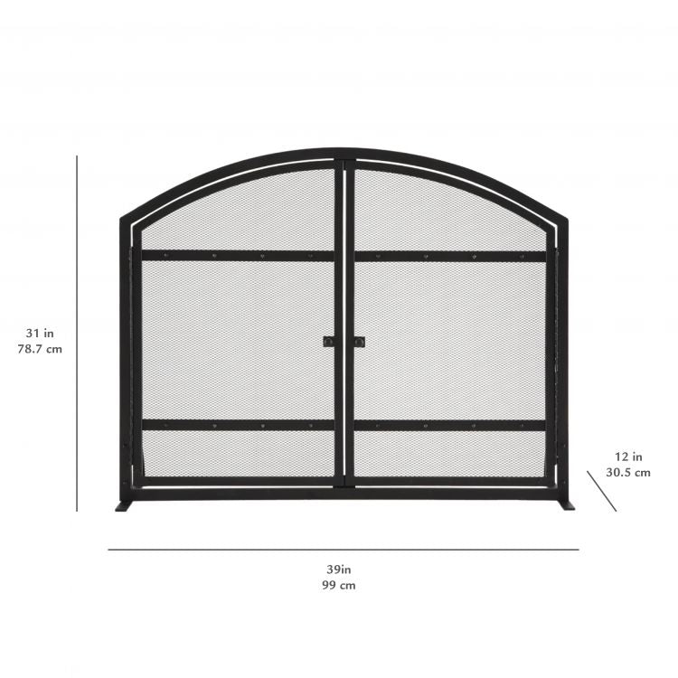 Pleasant Hearth - Harper Fireplace Screen with Doors
