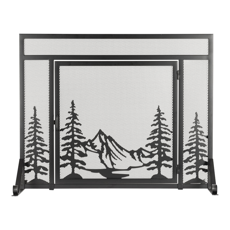 Everest Mountain View Screen Fireplace Accessories Pleasant Hearth   