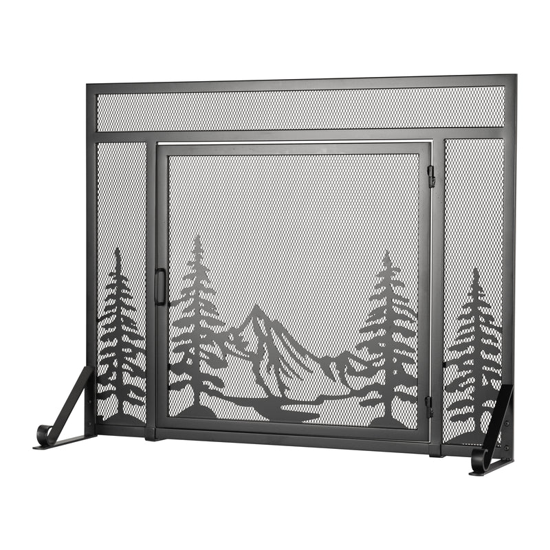 Everest Mountain View Screen Fireplace Accessories Pleasant Hearth   