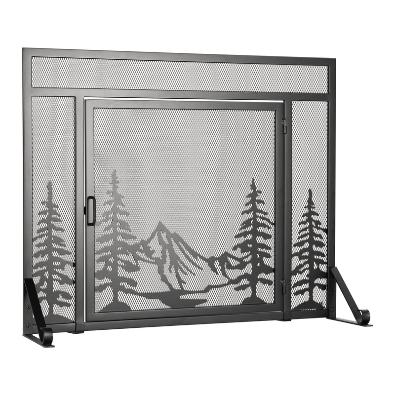 Everest Mountain View Screen Fireplace Accessories Pleasant Hearth   
