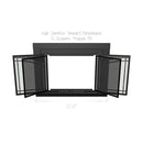 Pleasant Hearth - Alpine Glass Firescreen Black Glass Doors Pleasant Hearth