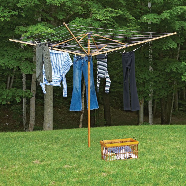 Greenway Large Outdoor Bamboo Rotary Clothesline Laundry Greenway   