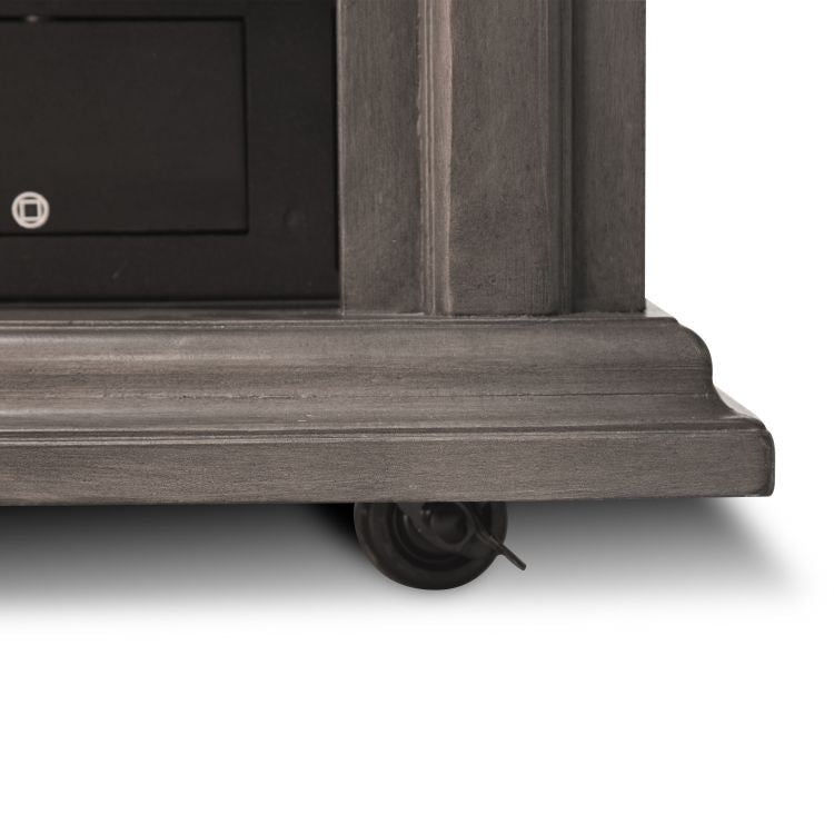 Pleasant Hearth Sheridan Mobile Infrared Fireplace - Dark Weathered Grey Electric Fireplaces Pleasant Hearth   