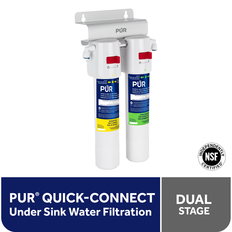 PUR® Dual Stage Under Sink Quick-Connect Water Filtration System Under Sink Filtration PUR®   