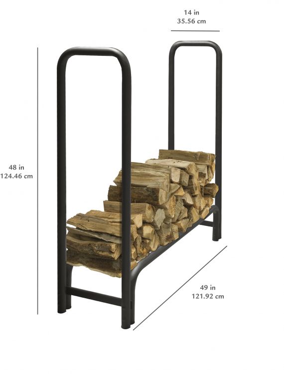 4 ft. Heavy Duty Log Rack Log Storage Racks Pleasant Hearth   