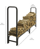 8 ft. Heavy Duty Log Rack Log Storage Racks Pleasant Hearth   