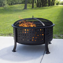 Langston 30" Deep Bowl Fire Pit Fire Pits Pleasant Hearth   