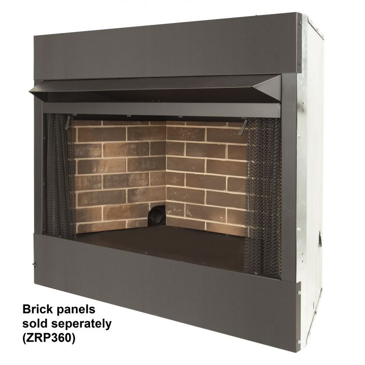 Pleasant Hearth PHZC36F 36 in. Radiant Zero Clearance Universal Firebox Vent Free Fireplaces Pleasant Hearth   
