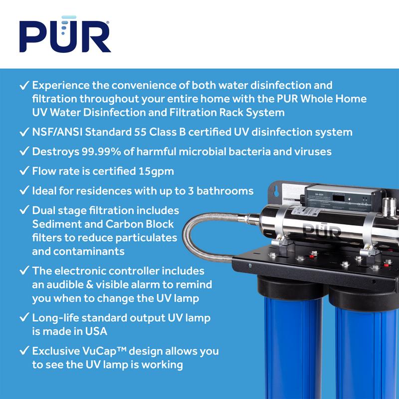 PUR® 15 gpm Whole Home UV Rack Water Disinfection & Filtration System UV Disinfection PUR®   