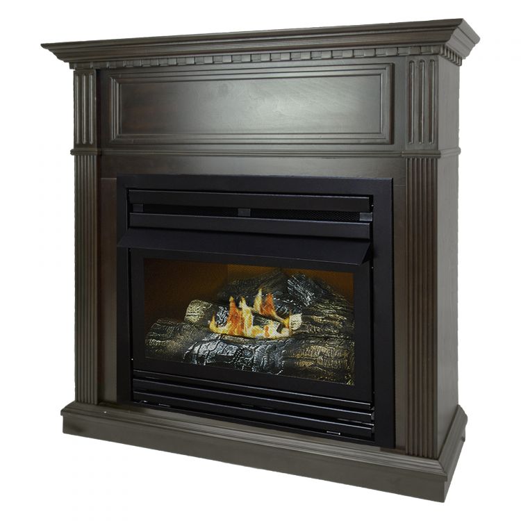 Pleasant Hearth 42 in. NG Intermediate Tobacco VF Fireplace System 27.5K BTU Vent Free Fireplaces Pleasant Hearth   
