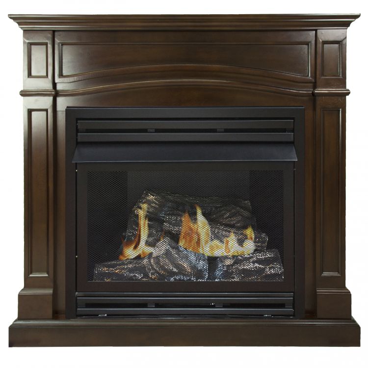 Pleasant Hearth 46 in. LP Full Size Cherry VF Fireplace System 32K BTU Vent Free Fireplaces Pleasant Hearth   