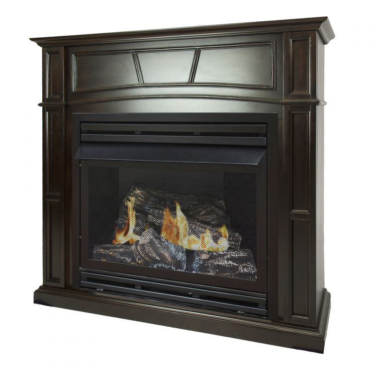 Pleasant Hearth 46 in. NG Full Size Tobacco VF Fireplace System 32K BTU Vent Free Fireplaces Pleasant Hearth   