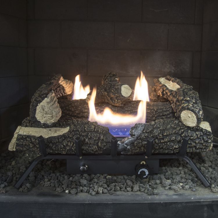 Pleasant Hearth 24" Dual Fuel Wildwood Vent Free Gas Log Set 30,000 BTU Gas Logs Pleasant Hearth   