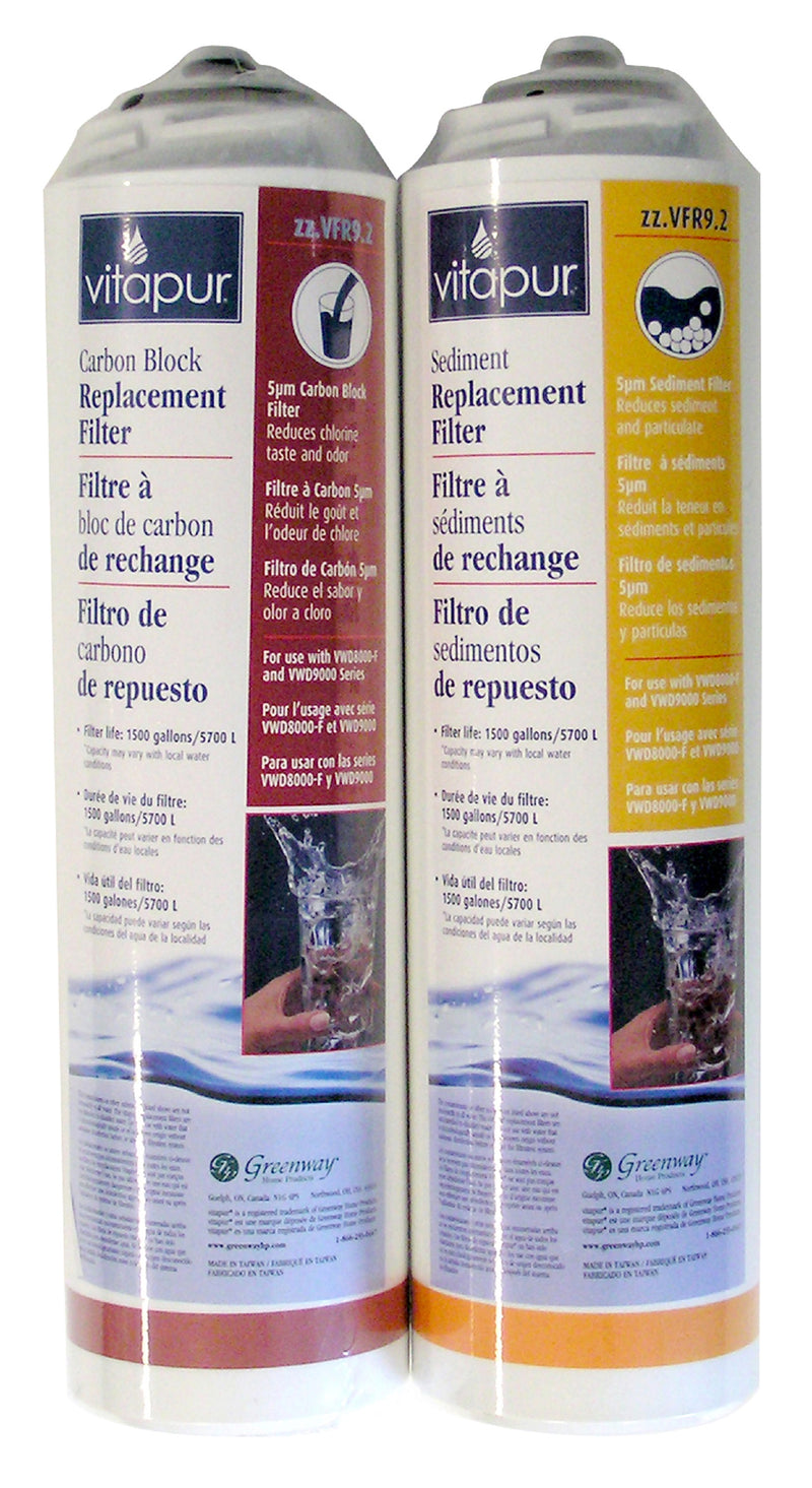 Vitapur Sediment and Carbon Twin Pack Repacement Filters Vitapur Vitapur   
