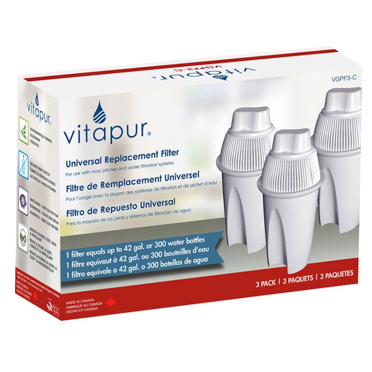 Vitapur VGPF3-C 3-Pack Replacement Filters Filtration and Pitchers Vitapur   