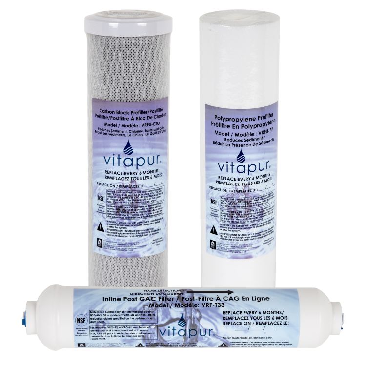 Vitapur Filter Kit for VRO-4U System - includes 3 filters Reverse Osmosis Vitapur   